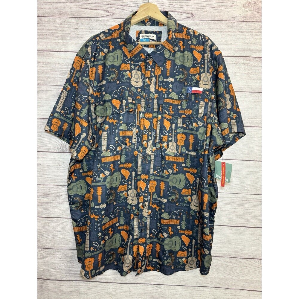 MAGELLAN Fishing Shirt Sz 2XL Academy GREEN - Picture 4 of 13